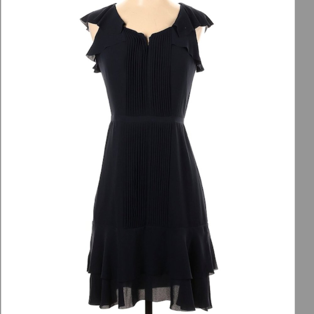 Banana Republic Navy Blue Flutter Sleeve Cocktail Dress
